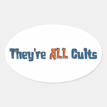 They're ALL Cults Oval Stickers