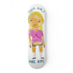 Thick GIrls White by Patrick Jilbert skateboards