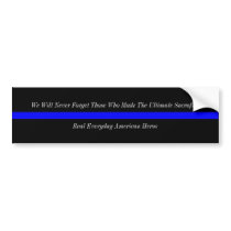 Thin Blue Line American Heros Bumper Stickers