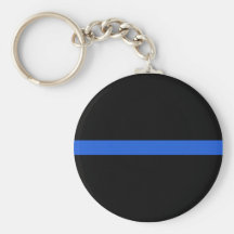 Thin Blue Line Keychain