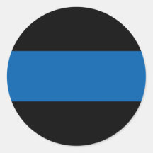 Thin Blue Line Round Sticker