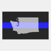 Thin Blue Line Sticker (Set of 4) - WA State