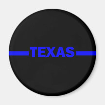 Thin Blue Line TEXAS Police Officer Refrigerator Magnets