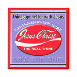 Things Go Better With Jesus Magnet