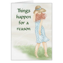 Things happen for a reason card