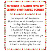 Things Learned From My German Shorthaired Pointer Photo Cut Outs