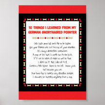 Things Learned From My German Shorthaired Pointer Posters