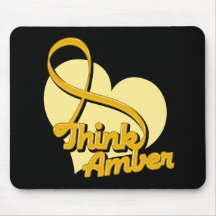Think Amber Appendix Cancer Mouse Mats