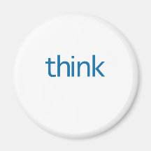 think (blue thought) fridge magnets