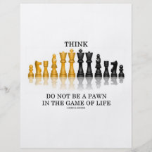 Think (Chess) Do Not Be A Pawn In The Game Of Life Personalised Flyer