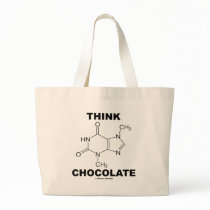 Think Chocolate (Theobromine Molecule Chemistry) Tote Bag