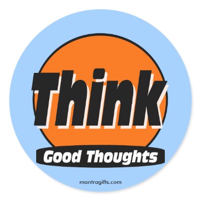 Think Good Thoughts Sticker by affirmationshirts