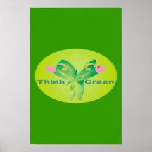 Think Green 16-5 x 11 Poster