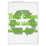 Think Green Arab League Greeting Cards