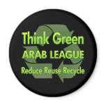 Think Green Arab League Refrigerator Magnets