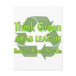 Think Green Arab League Post Card