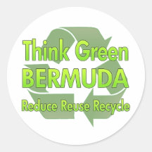 Think Green Bermuda Sticker