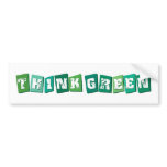 Think Green blocks Bumper Sticker bumper stickers