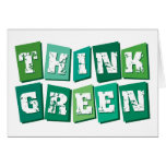 Think Green blocks cards