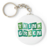 Think Green blocks keychains