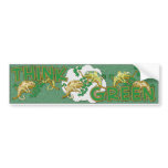 Think Green Bumper Sticker bumper stickers