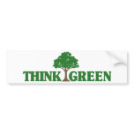 Think Green bumper sticker bumper stickers