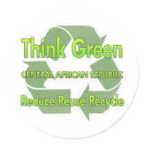 Think Green Central African Republic Sticker