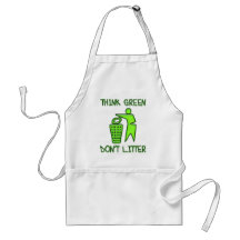 THINK GREEN, DON'T LITTER APRON