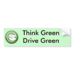 Think Green Drive Green Bumper Sticker bumper stickers