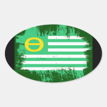 think green earth flag sticker
