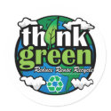 Think Green Earth stickers