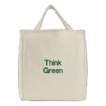 Think Green embroidered bags