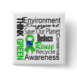 Think Green Environment Collage buttons