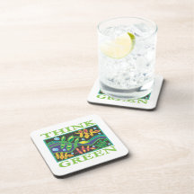 Think Green Environmental Beverage Coasters