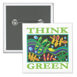 Think Green Environmental Button