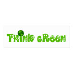 Think Green Globe Bookmark business cards