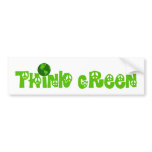 Think Green Globe Bumper Sticker bumper stickers