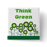 THINK GREEN GO GREEN buttons