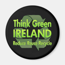 Think Green Ireland Refrigerator Magnets