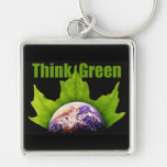 Think Green Keychain