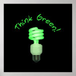 Think Green! Poster posters