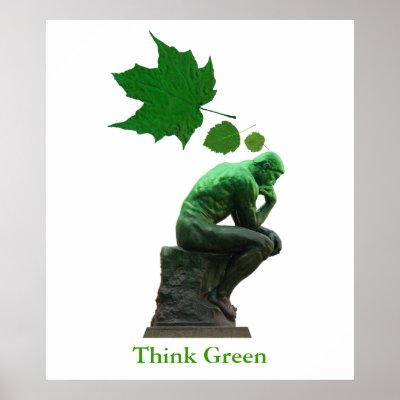Think Green Poster by Ars_Brevis