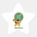 Think Green! - Pumpkin Stickers