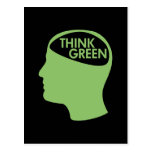 Think Green Recycle dark Post Card