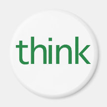 think (green) refrigerator magnets
