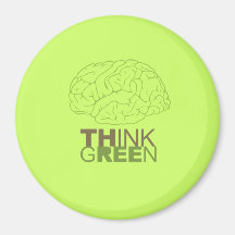 THINK GREEN - REFRIGERATOR MAGNETS