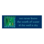 Think Green, Save Water business cards