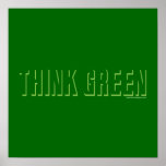 Think Green - Shadow posters