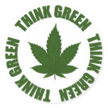 Think Green stickers
