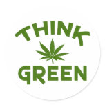Think Green stickers